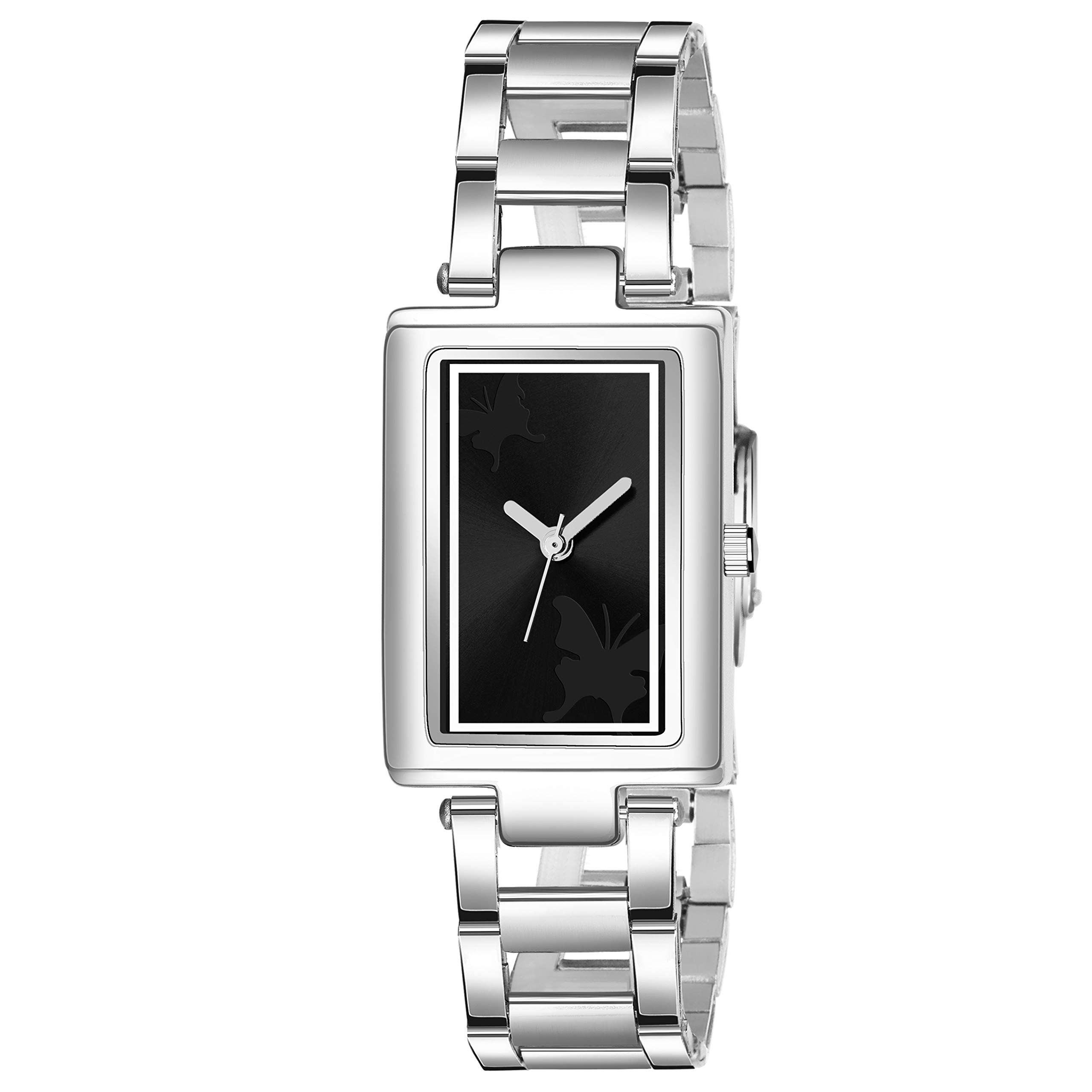Watch City Multicolour Unique Rectangle Dial and Stainless Steel Belt Analog Watch for Girls and Women (Black) (B083KH1BLJ) Amazon Price History, Amazon Price Tracker