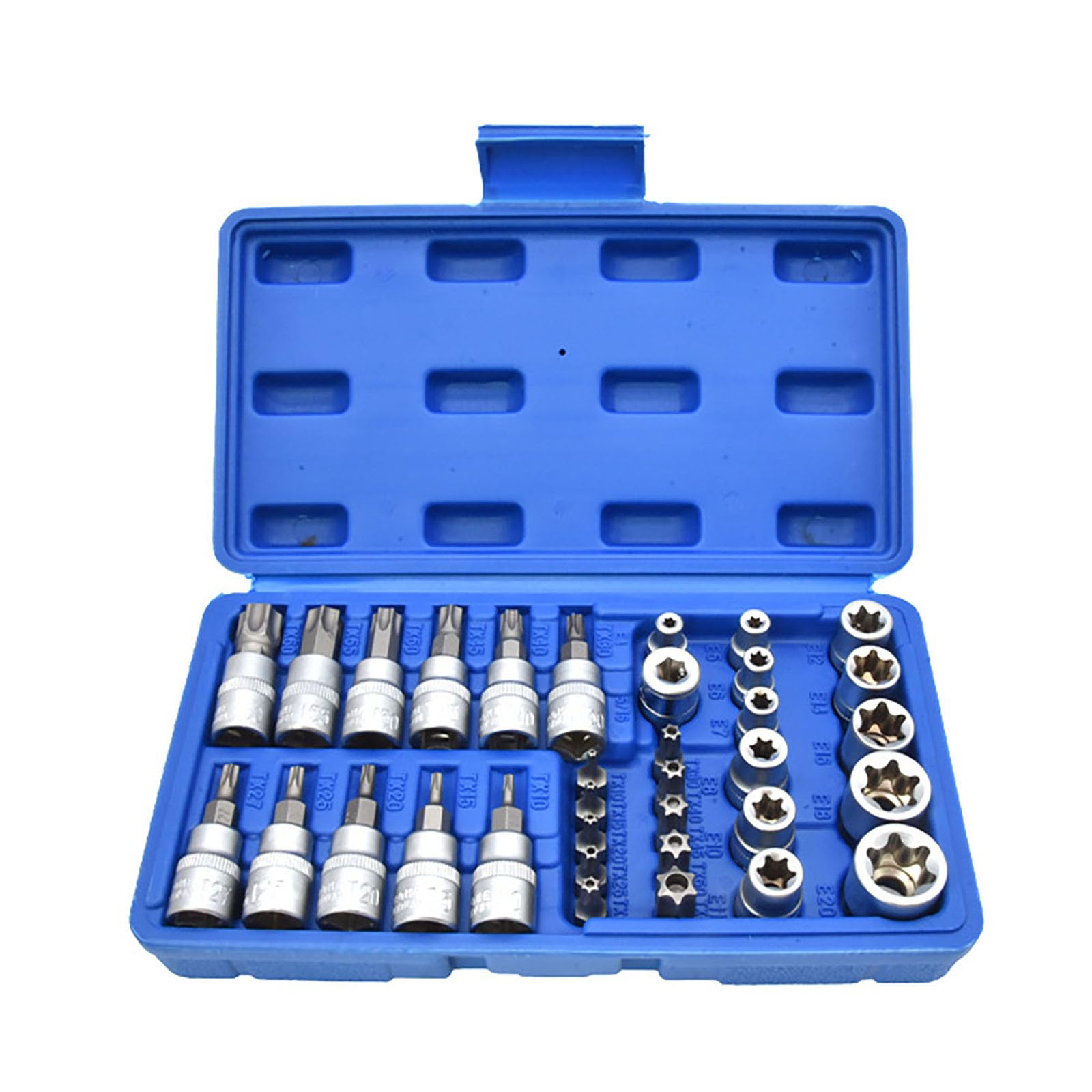Buxuaaaa 34Pcs Special Shaped 34Pcs Star Socket & Bit Set Electronic Drill Driver Handheld Tool For Mechanics Diyer Enthusiasts Household Tasks Torques Tool
