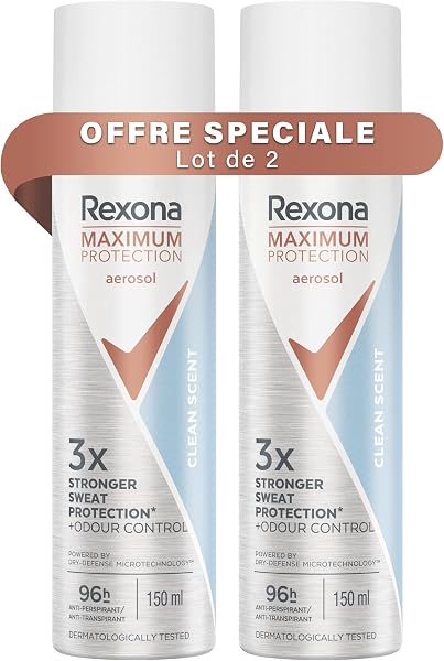 Rexona Maximum Protection Déodorant Spray Anti-Transpirant 96H Clean Scent 150ml - 3