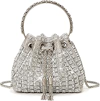 Sweetovo Sparkly Rhinestone Evening Clutch Bag for Women - Glitter Diamond Purse for Party Prom Wedding Cocktail