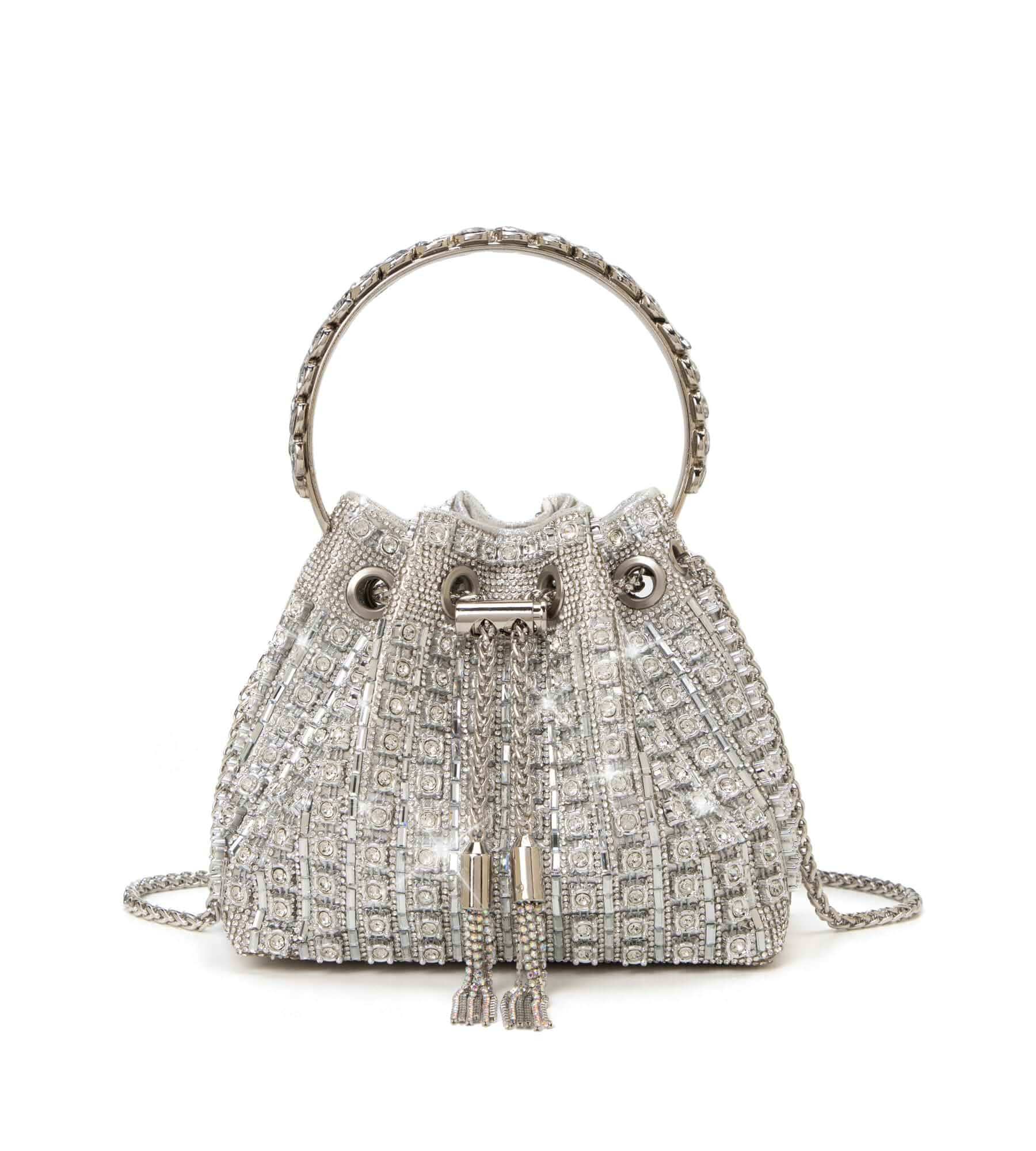 Sweetovo Sparkly Rhinestone Clutch Purse, Diamond Evening Bag with Chain