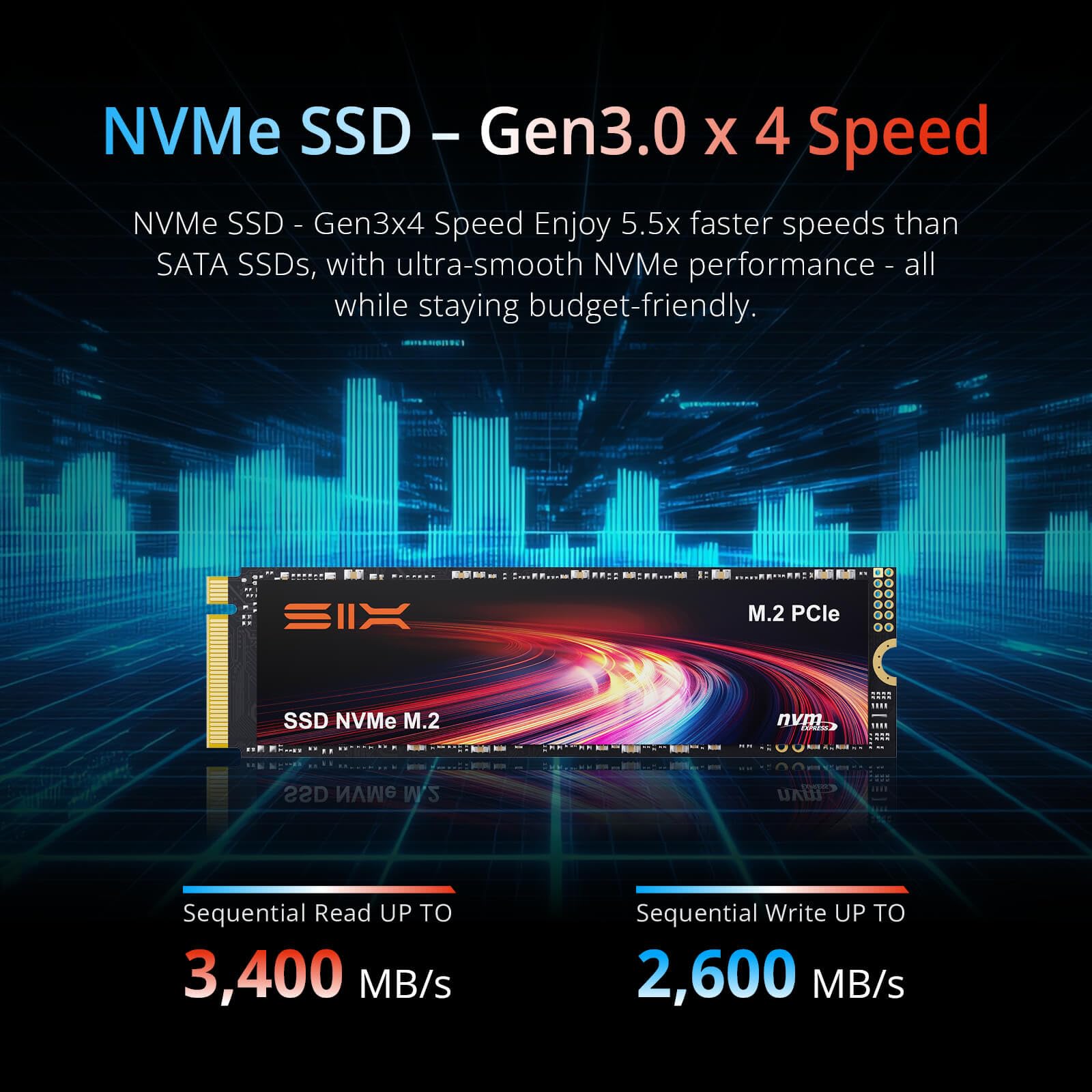 Amazon.com: SIX X4000 1TB M.2 SSD PCIe Gen3x4 NVME SSD Solid State