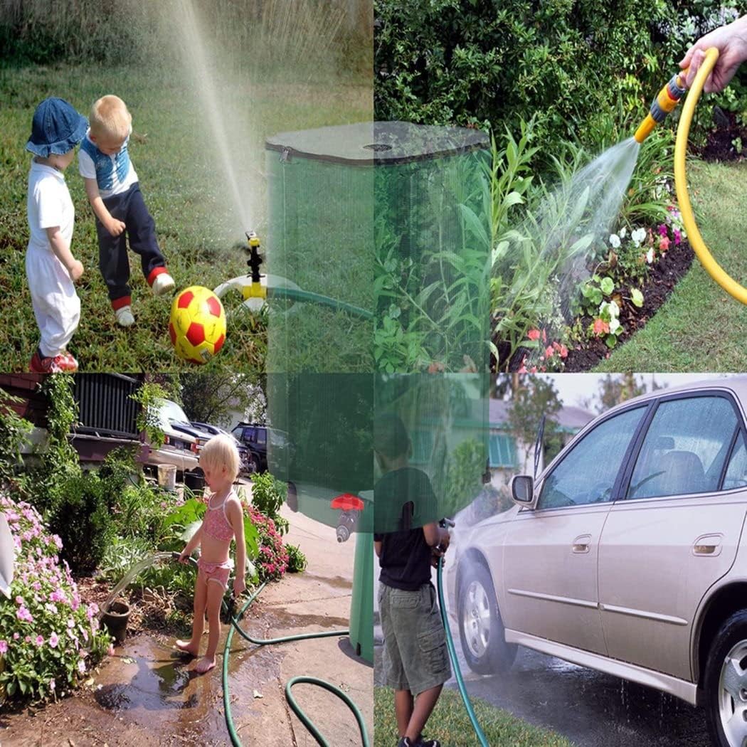 Collapsible Rain Barrel, Portable Water Storage Tank, Outdoor High Capacity Telescopic Rain Water Storage Catcher Barrel, Including Tap and Lockable Lid,Green,1000L/120 * 88CM (Green 100L/40 * 78CM)