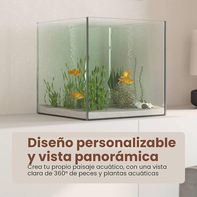 Foto 6 de 8 de vidaXL Acuario con Almacenamiento Transparente 30 x 30 x 30 cm Cristal