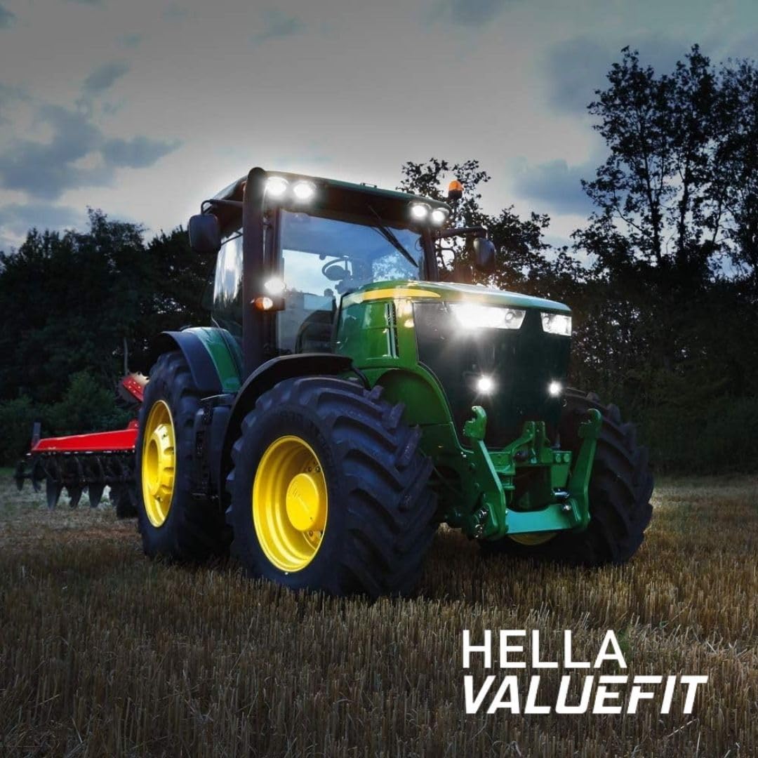 HELLA Valuefit TS3000 LED Arbeitsscheinwerfer 12V - 24V 3000 echte Lumen Nahfeldausleuchtung starke Lichtleistung in kompaktem Design Offroad LED Scheinwerfer für Traktor LKW SUV ATV - 1GA 357 112-002