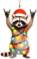 Rusaten Funny Raccoon Christmas Ornament - Premium Wood Hanging Decor for Animal Lovers, White Elephant Gift 2025