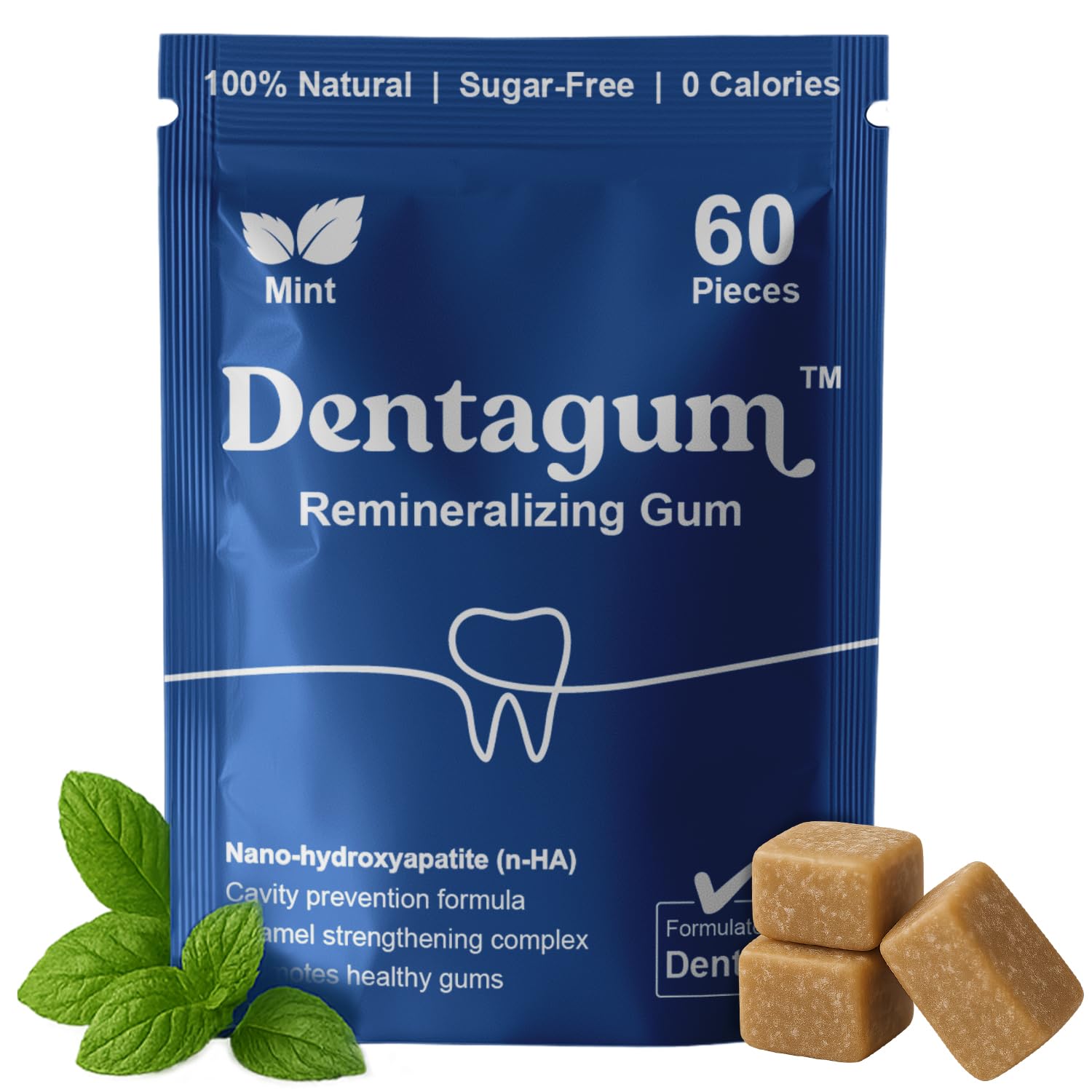Dentagum Remineralizing Gum with Nano-Hydroxyapatite & Xylitol – SugarFree