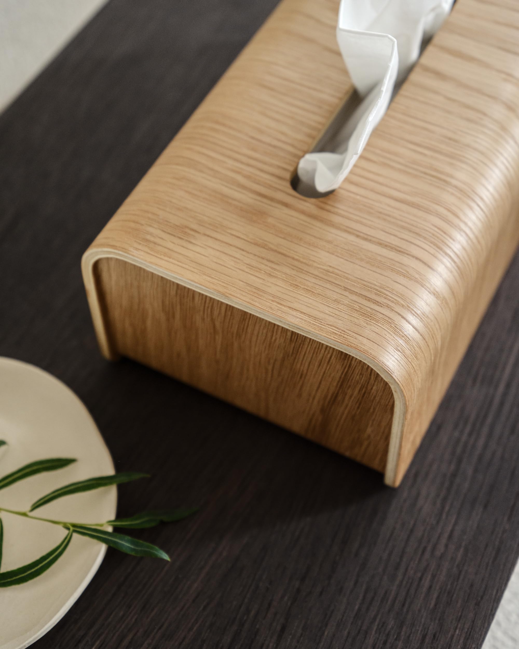 Kazai. Boîte à mouchoirs 'Toke' | Placage en Bois véritable certifié FSC | Distributeur Durable au Design scandinave | Chêne