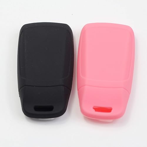 Miniatura 2 de Btopars Funda protectora de piel con 4 botones de goma de silicona inteligente para llavero remoto compatible con Audi Q8 Q7 Q5 A3 A4 A5 A6 A7 A8 TT