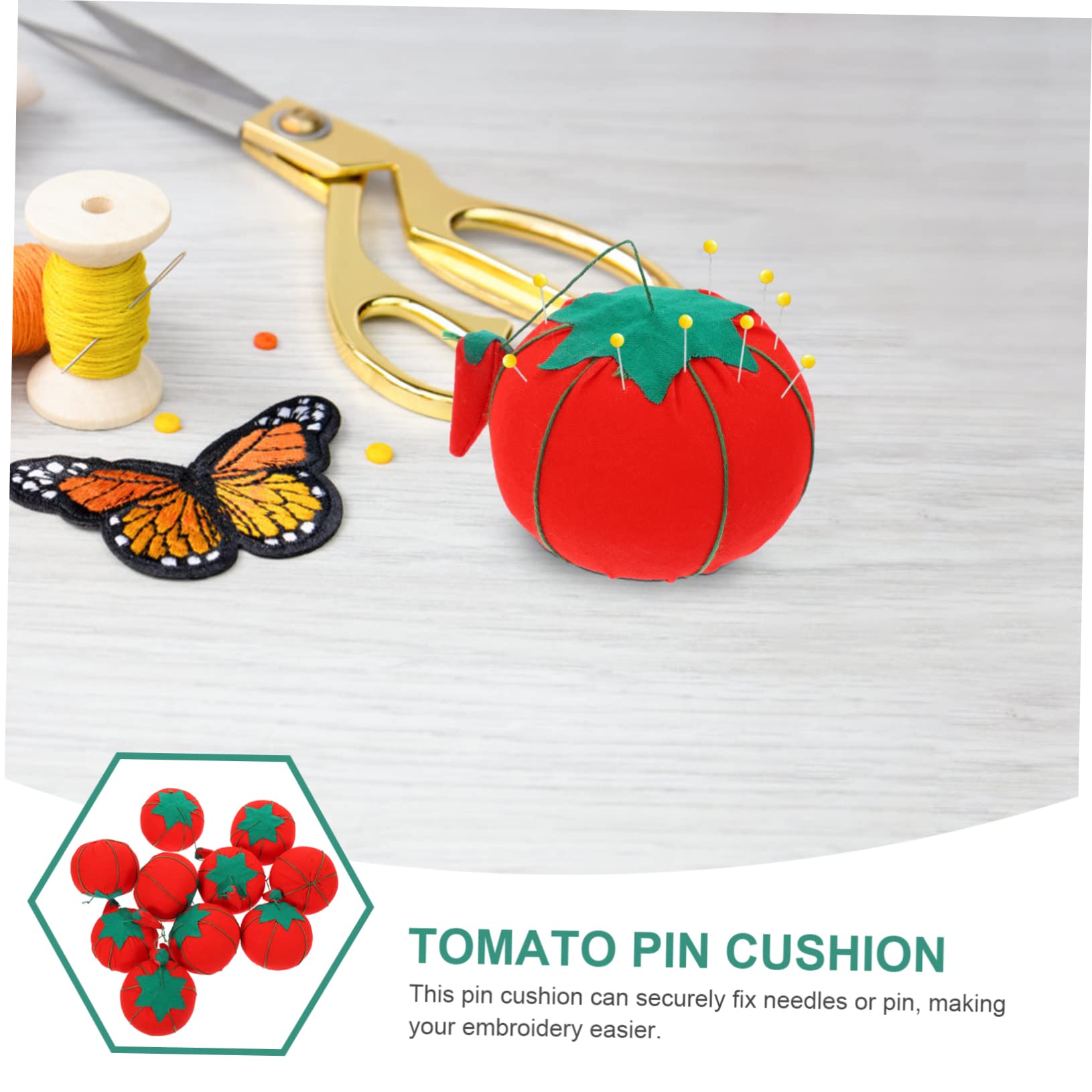 Alipis 50piezas Almohadilla Para Agujas Forma De Tomate Pequeña y Accesorio De Costura Conveniente Para Manualidades y Quilting