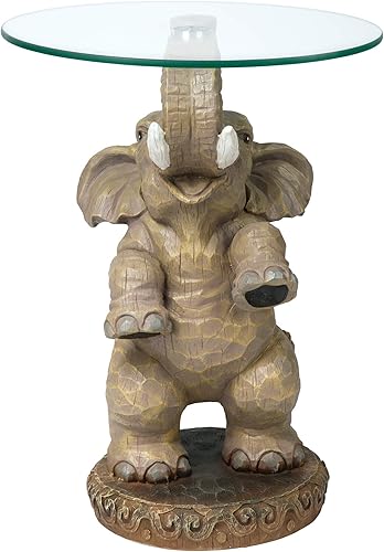 Miniatura 4 de Design Toscano Mesa auxiliar con diseño de elefante de la buena suerte