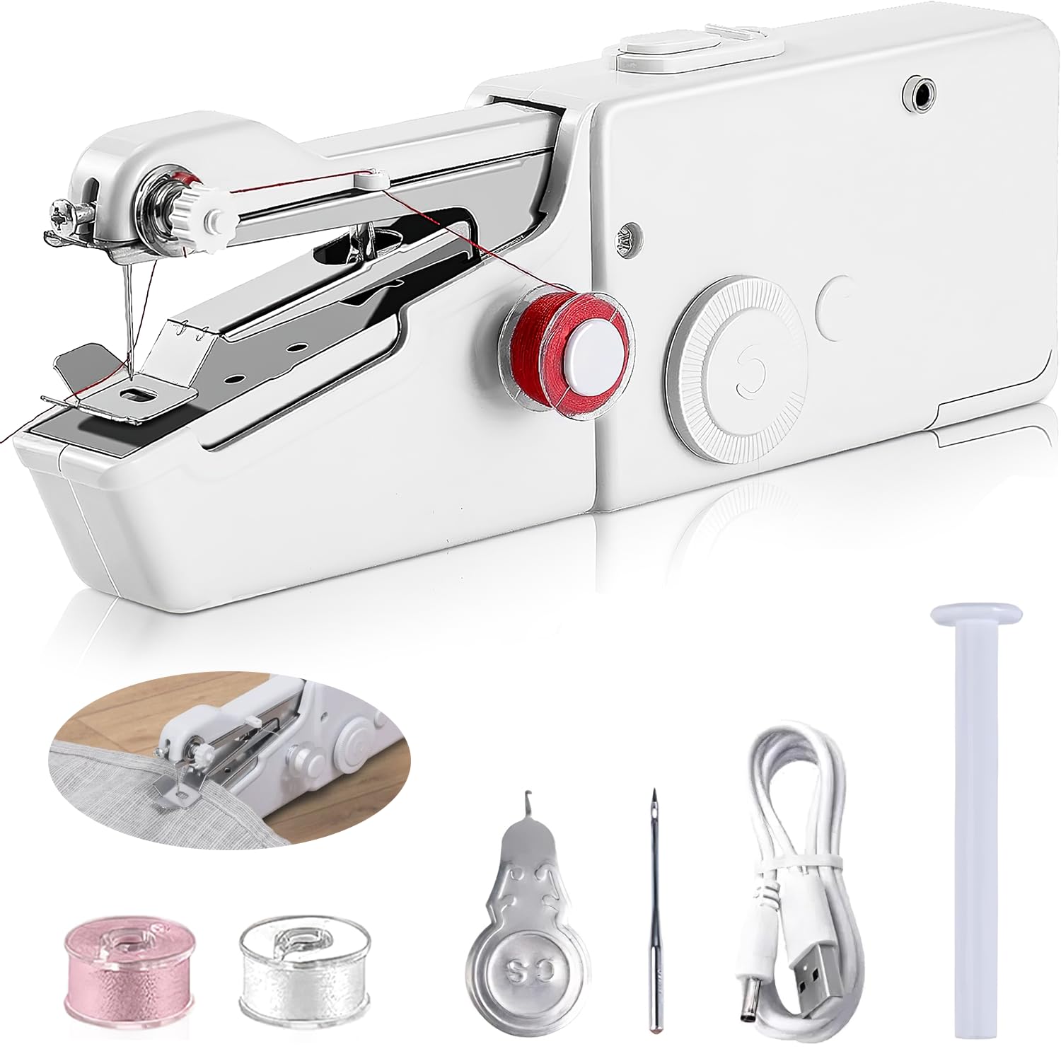 TecoKart® Hand Sewing Machine Electric, Portable Mini Silai Machine for