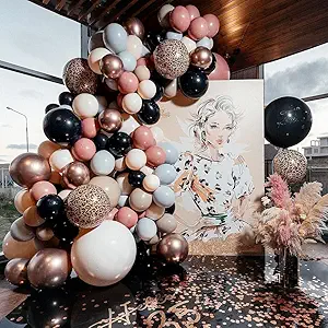 Balloons Arch Kit Garland Kit Blush Mauve Dusty Rose Pink And Gold For Women Nude Wild Safari Baby Shower Pink Wild One Jungle