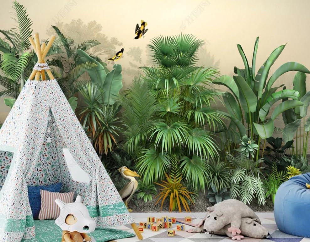 Papier peint intissé forêt tropicale poster géant mural salon 450x315 cm