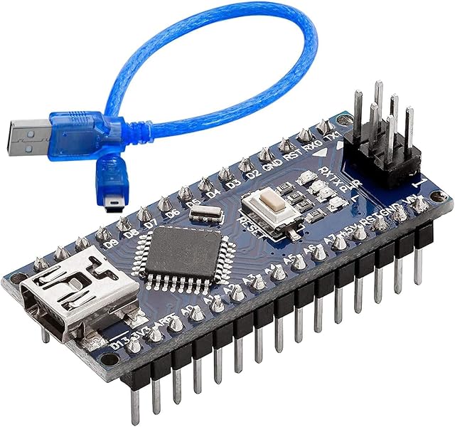 AZDelivery Mini Nano V3.0 ATmega328P Micro Controller Board ATmega328 5V 16MHz CH340 with Mini USB Cable, Including E-Book!