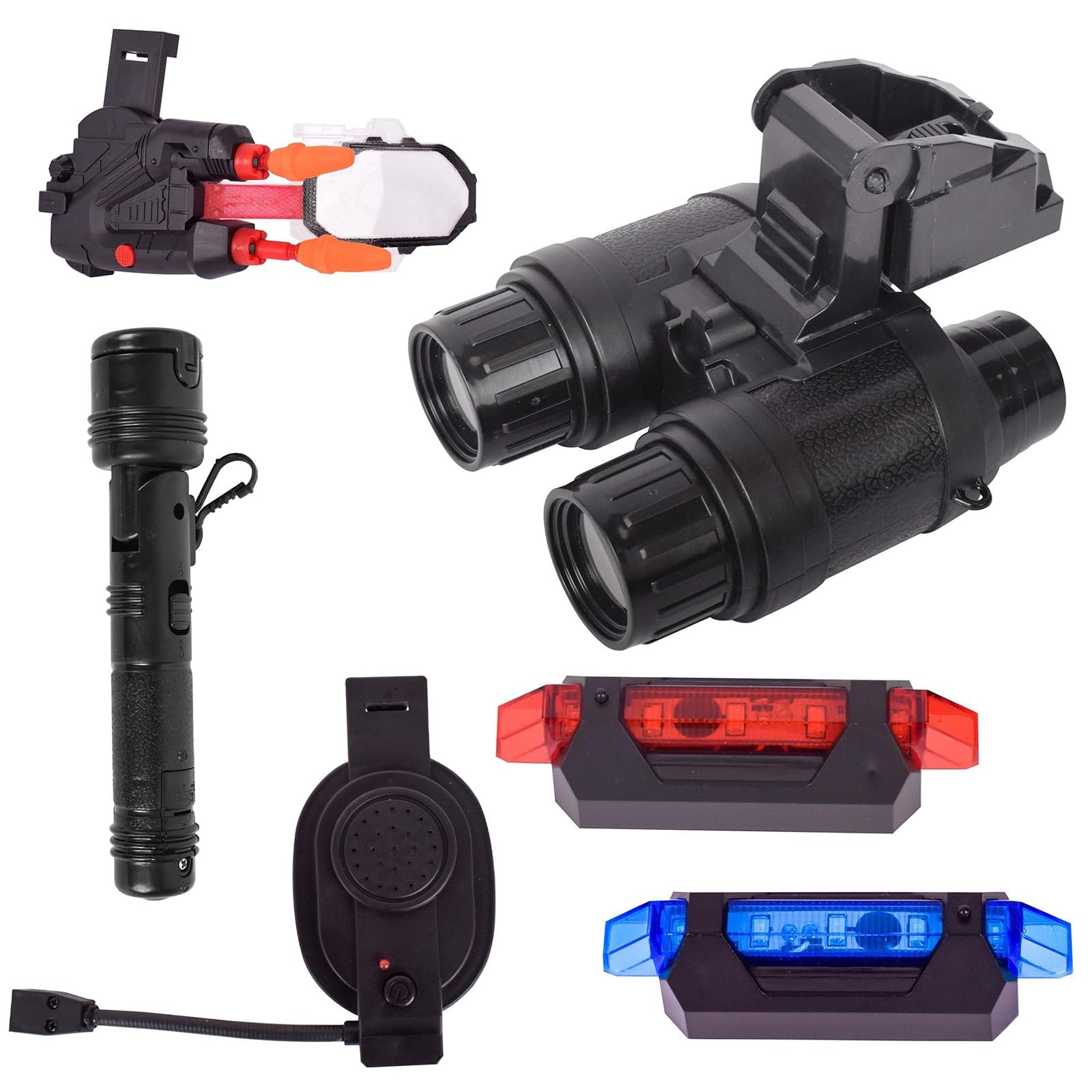 Taktisches Helmset for Kinder Mit Funktionierendem Mikrofon, Abnehmbarer Taschenlampe, Schaumstoffpfeilen, Geeignet for Kinder Ab 3 Jahren, Kann for Rollenspiele Verwendet Werden.