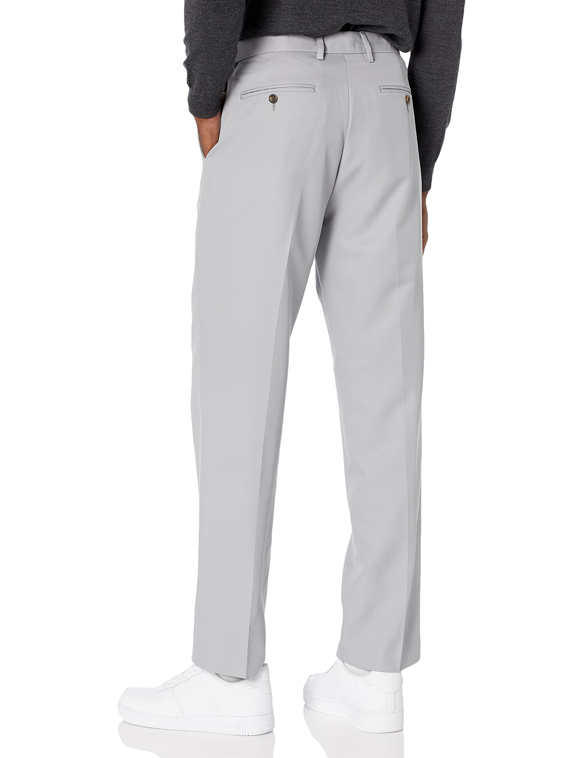 Amazon Essentials Pantaloni da Abito Senza Pinces con Vita Espandibile in Vita e Vestibilità Classica Uomo
