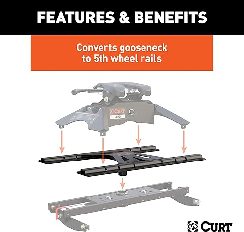 Miniatura 4 de Placa adaptadora CURT 16210 X5 de quinta rueda a cuello de ganso
