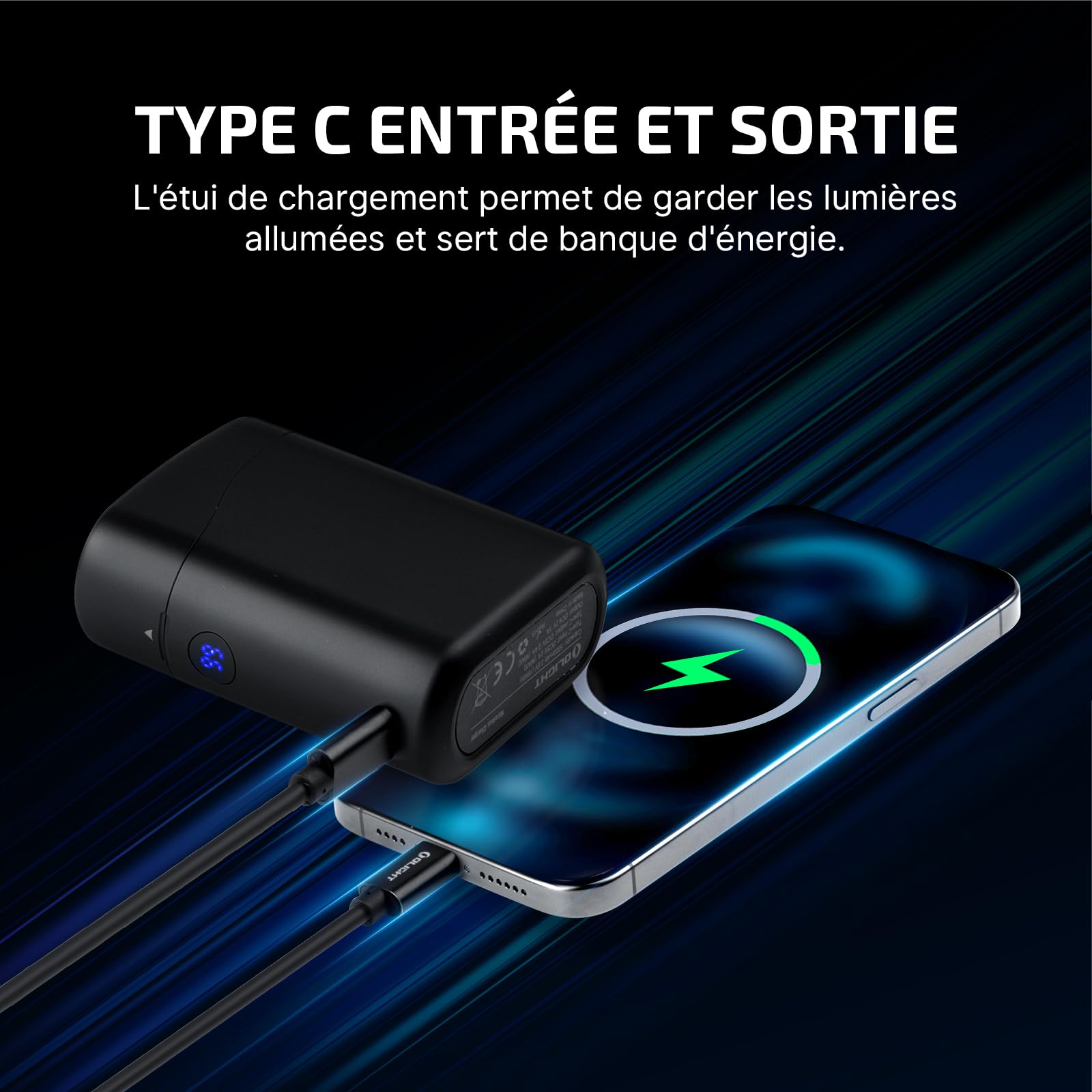 OLIGHT Baton 4 kit Lampe torche mini LED rechargeable avec étui de charge | Lampe de poche jusqu'à 190 j autonomie, 1300 lm, portée 170 m, ultra-lumineuse compacte, IPX8, usage quotidien et camping