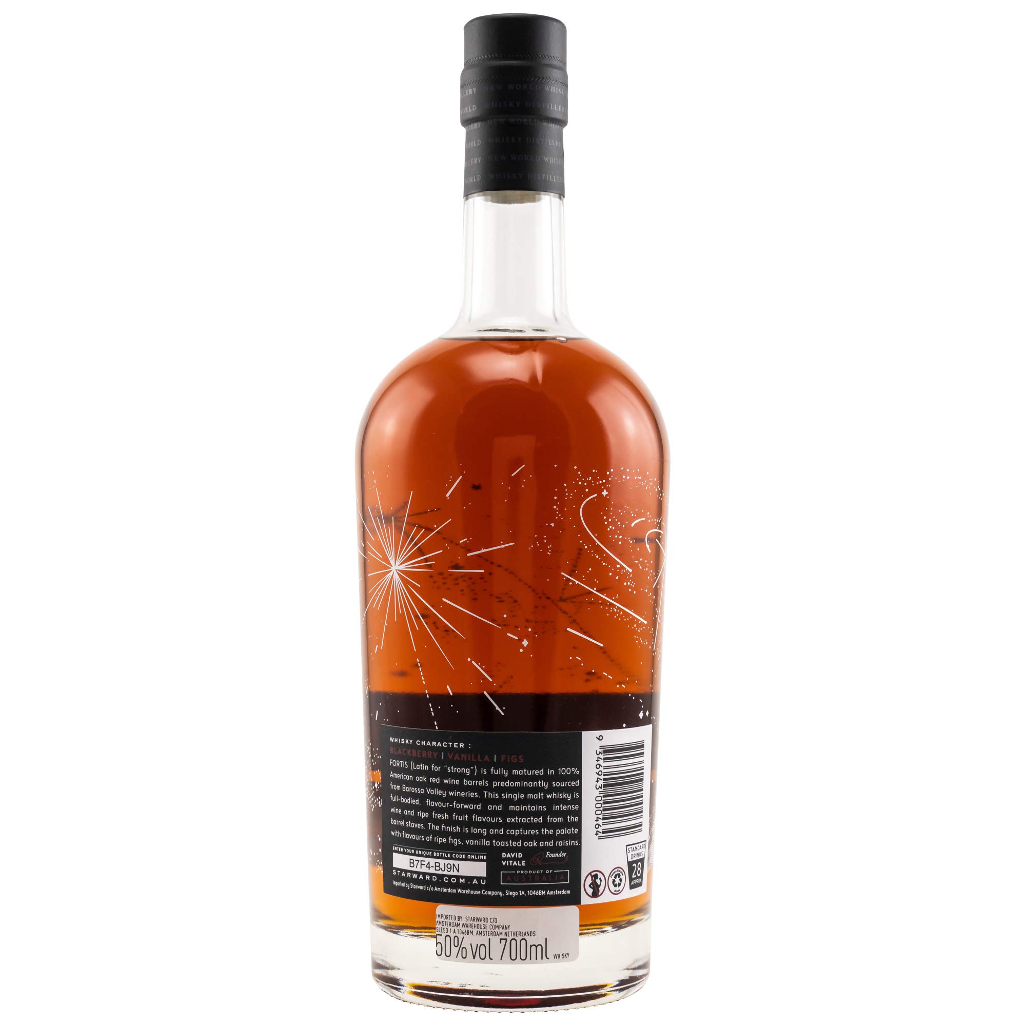Starward Fortis | Single Malt Australian Whisky | 700ml | 50% Vol. | Aromen von Vanilleschoten | Vollmundiger Geschmack & würziger Nachklang