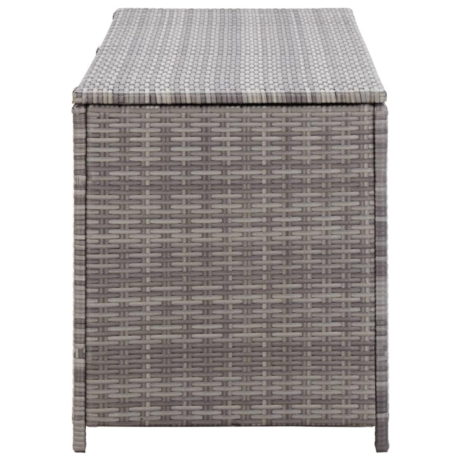 CIADAZ Boîte Rangement Jardin Résine Tressée Noire 120x50x60 Cm - Coffre Étanché Coussins & Jouets Extérieur