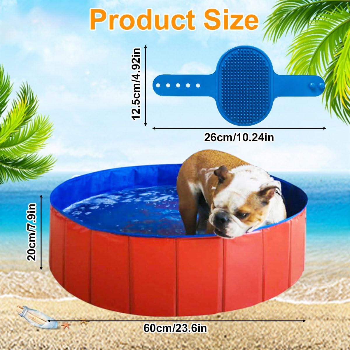 Piscina para Perros Plegable,Bañera Plegable Perros,Mascota Piscina Portátil,Bañera Plegable para Mascotas,Antideslizante Bañera para Mascotas,Piscina Plegable para Perros Gatos,Piscina para Mascotas