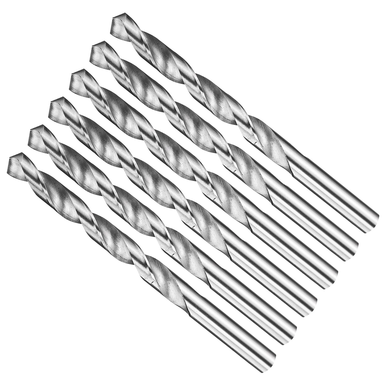 METALLIXITY 9.5mm Drill Bit Straight Shank 4241 HSS Uncoated (Bright), 6pcs
