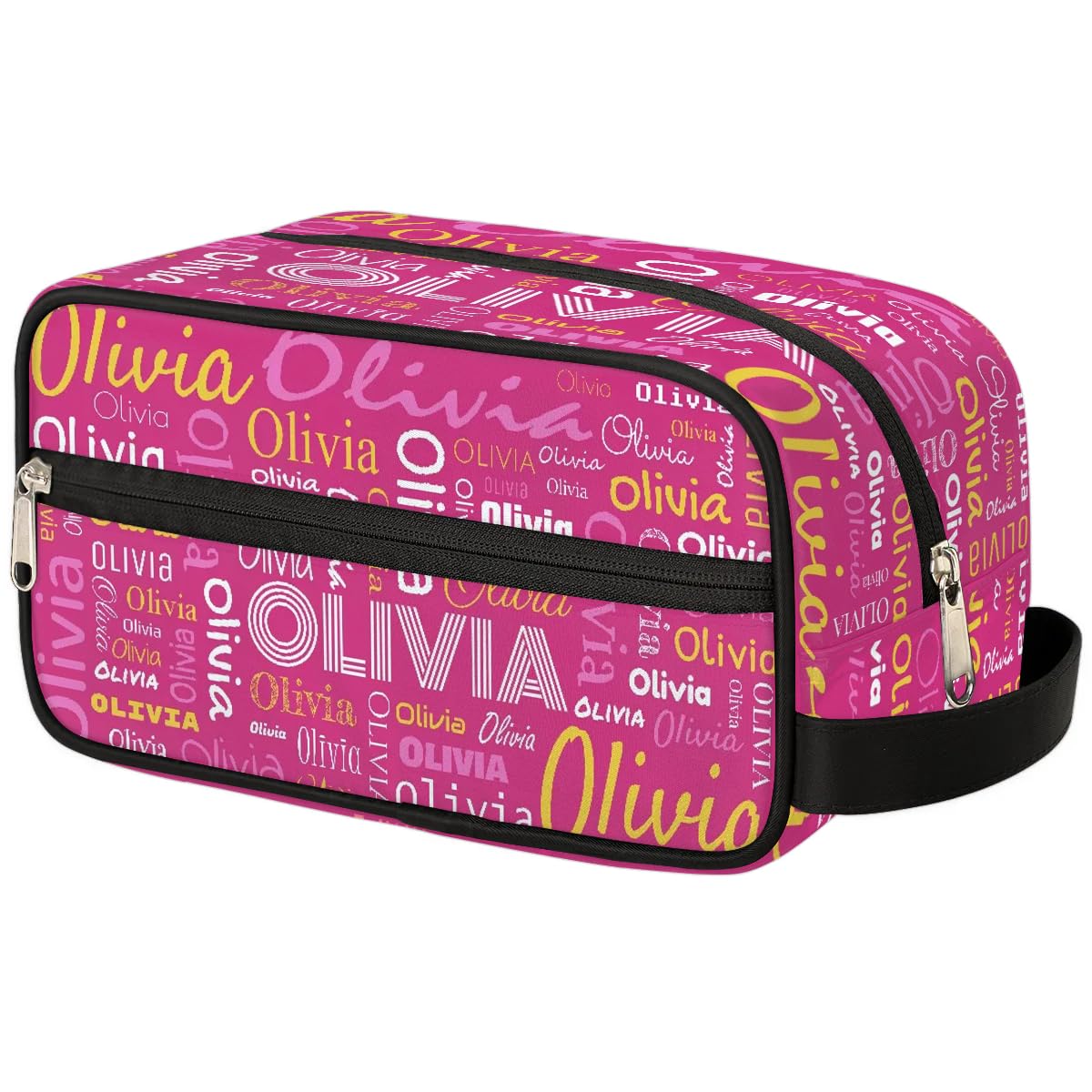 Ioracida Personalized Toiletry Bag for Women, Custom Cheer Name Toiletry Bag, Cosmetic Makeup Bag, Customized Travel Shaving for Groomsmen, Gift for