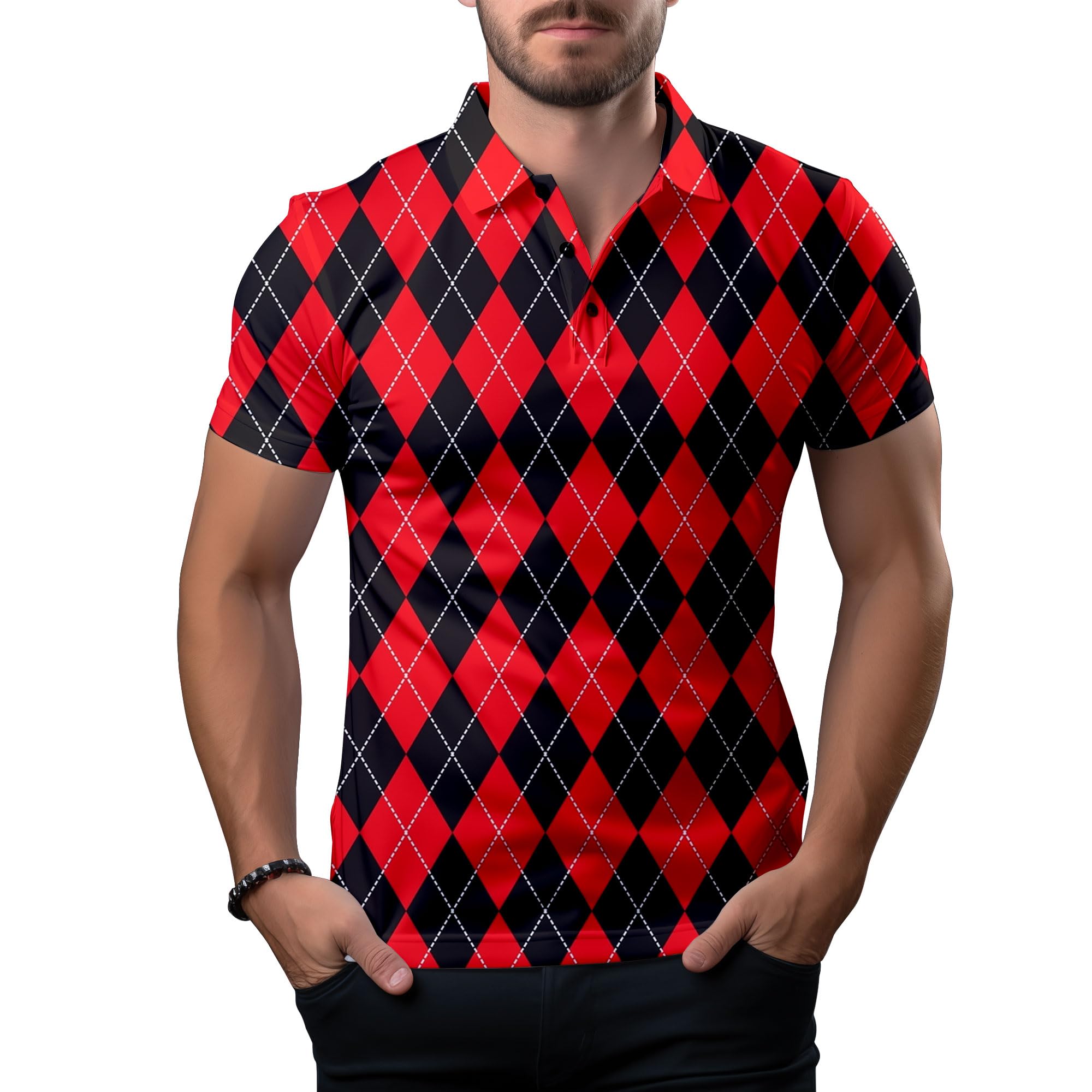 Funny Golf Shirts for Men,Mens Hawaiian Shirts Short Sleeve Novelty Crazy Golf Shirts