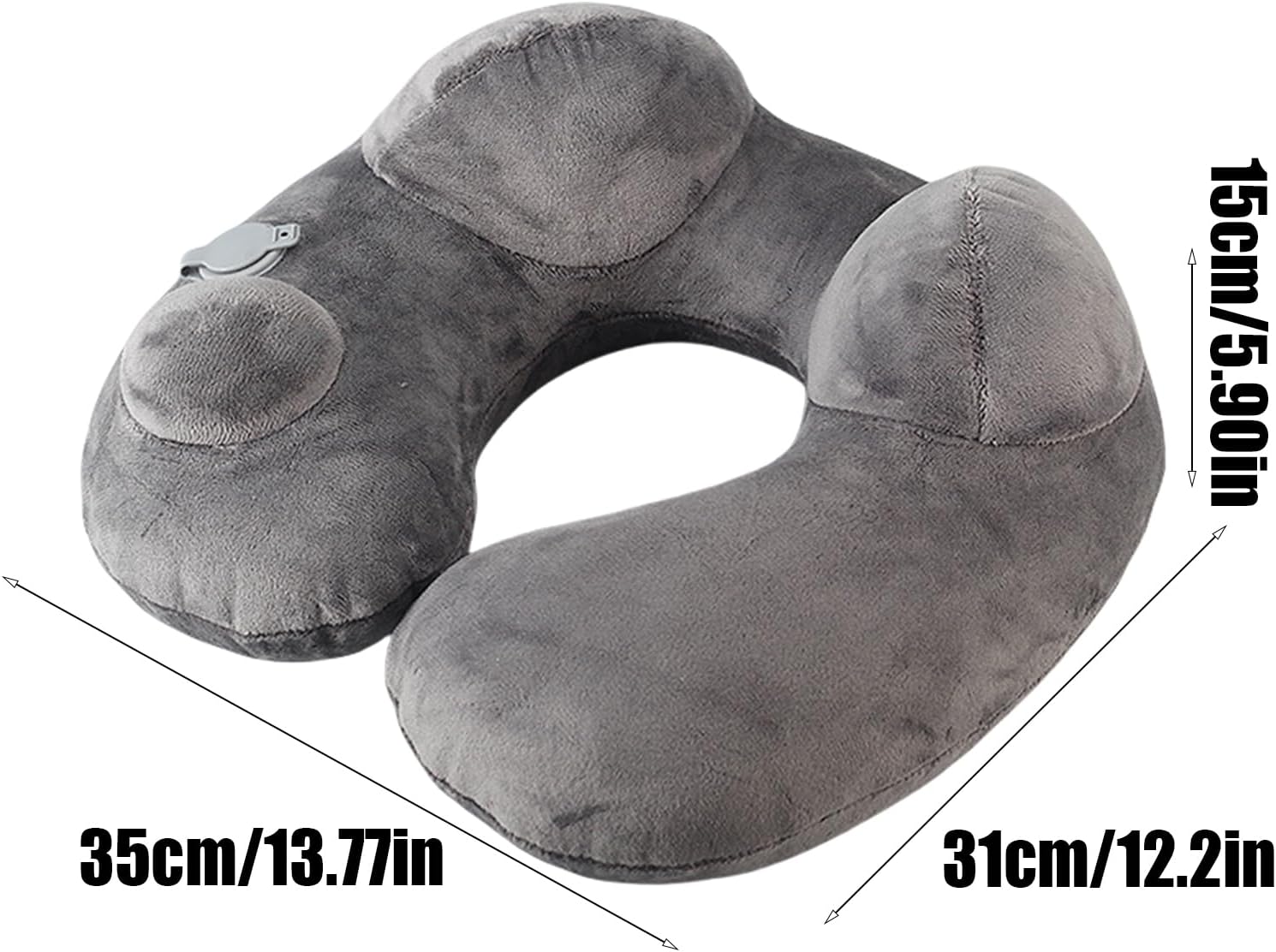 Inflatable Travel Neck Pillow - Blow Ups Airplane Neck Support | Memory Foam Alternative with Adjustable Air Pressure, Washable Cover for Plane, Car, Cruise, Road Trip Napping Comfort