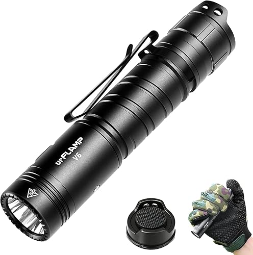 V6 - Linterna recargable de 1300 lúmenes, linternas LED compactas y potentes con carga rápida tipo C, indicador de batería inteligente, 6 modos de