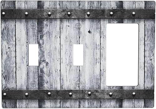 Miniatura 58 de Cubierta de Interruptor de Luz de Palanca de 1 Gang con Estampado de Bosque de Pinos Rústico Campestre, Cabaña Lodge Granero Bosque Forestal de