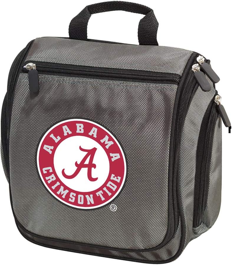 Broad Bay Alabama Toiletry Bags Or Hanging University of Alabama Mens Shaving Kit for Travel (Black - A Logo)
