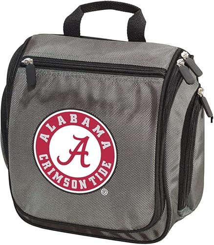 Bolsas de aseo de Alabama o kits de afeitado colgantes de Alabama, Gris - Logo Redondo, Neceser Alabama