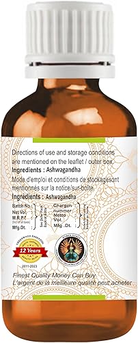Miniatura 3 de Deve Herbes Aceite de Ashwagandha puro (Withania somnifera) 0.5 fl oz (0.50 oz)