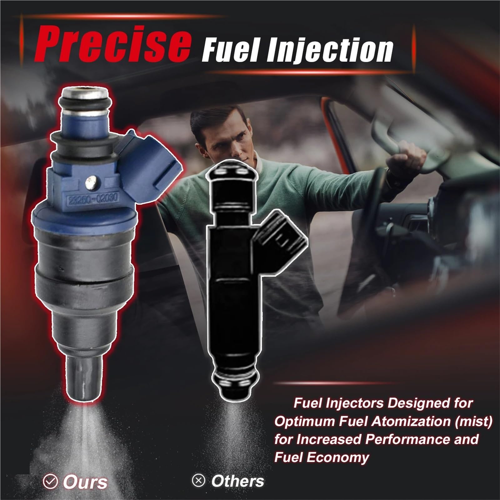 Señales de inyectores de Combustible defectuosos. 4 inyectores de Combustible para Toyota Carina E AT190 4AFE y Corolla 92-97.