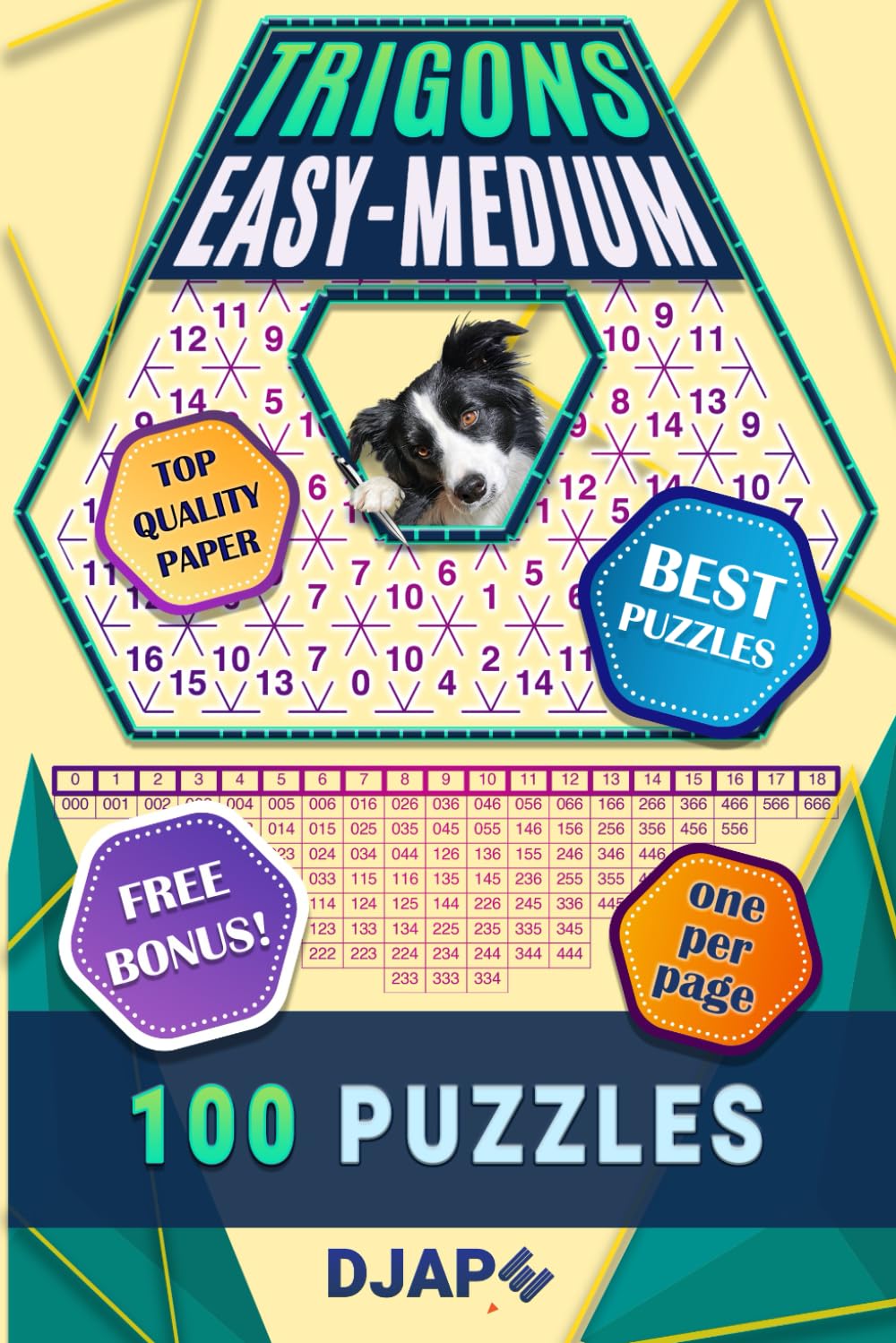 Easy-Medium Trigons Book: 100 Puzzles (Trigons Puzzle Books)