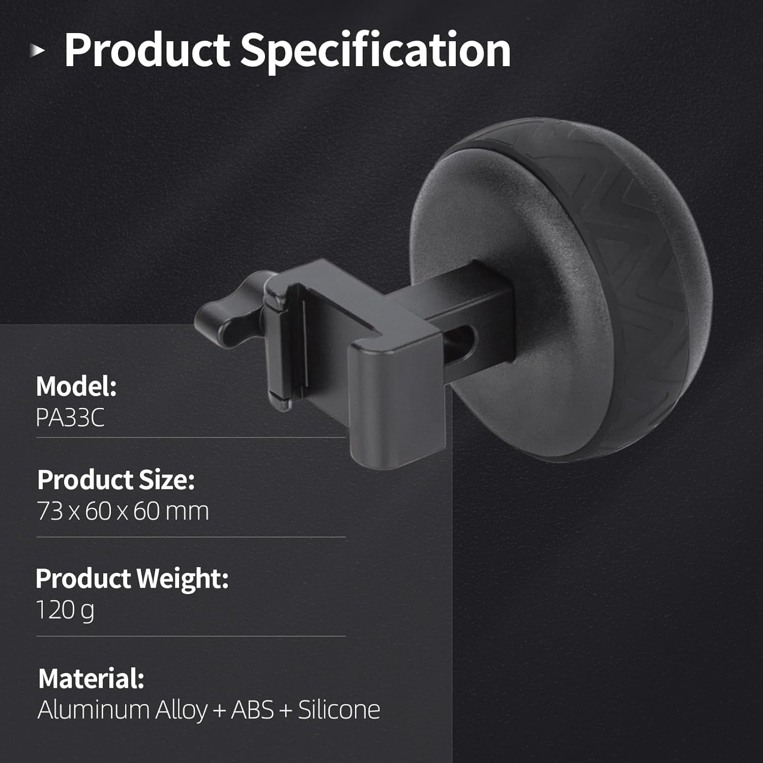 Nitze Ball Side Handle with NATO Clamp, Different Colored Rubber Rings, Lightweight Camera NATO Side Handle for Camera/Monitor Cages - PA33C