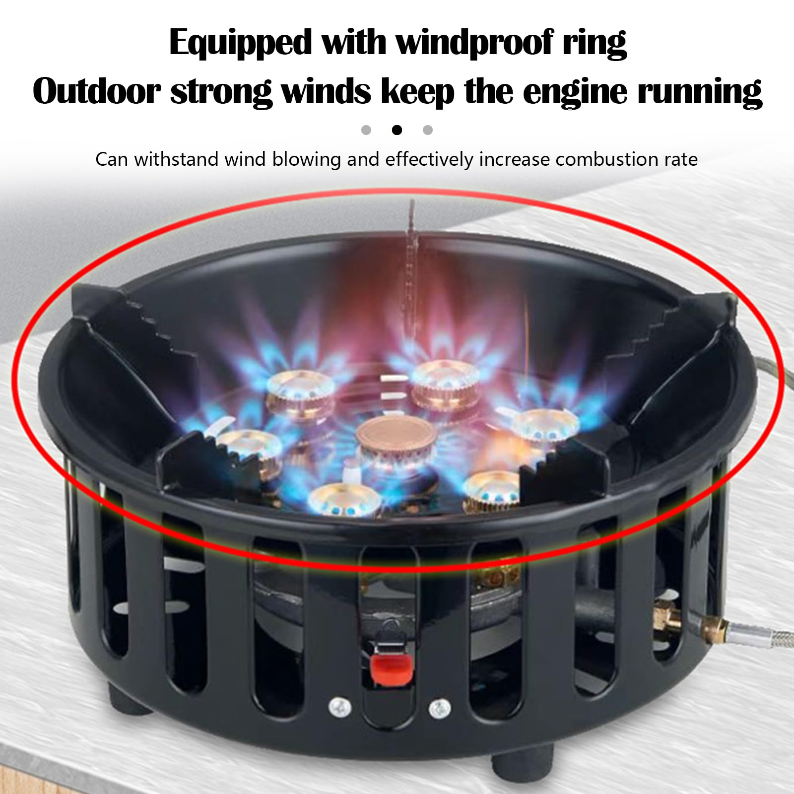 Réchaud Camping, 16800W Réchaud à Gaz Avec 3 Adaptateurs à Gaz Coupe-Vent Avec Allumage Piézo Sac Transport Plaque Cuisson Gaz Portable D'extérieur Pour Camping Randonnée Et Les Fêtes