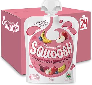 Squoosh Organic Snacks for Kids Beetberry, 4 x 90 (6 Pack)