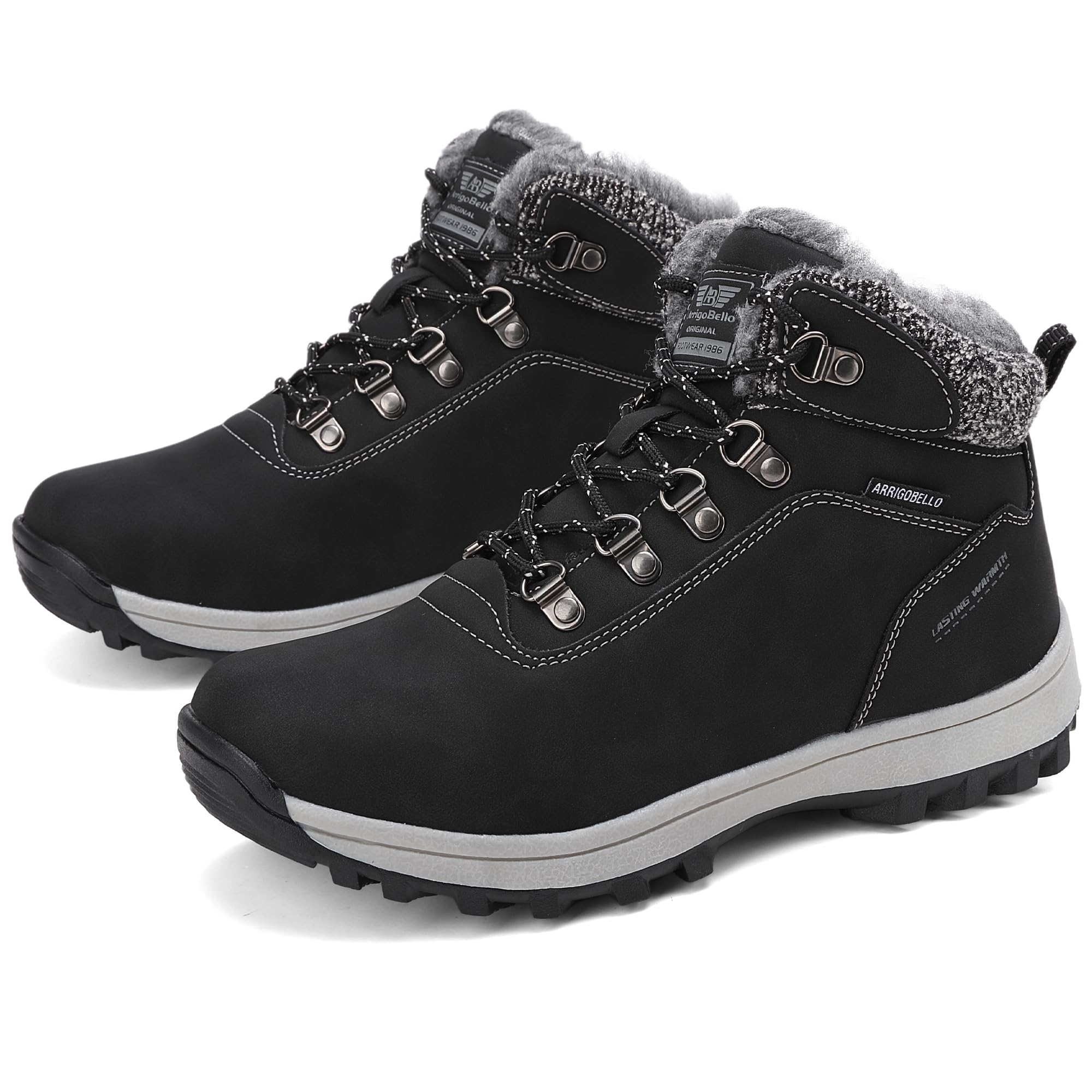 ARRIGO BELLO Bottes Hiver Femme Fourrées Bottines Chaussure Neige Randonnée Antidérapant Boots Taille 36-41