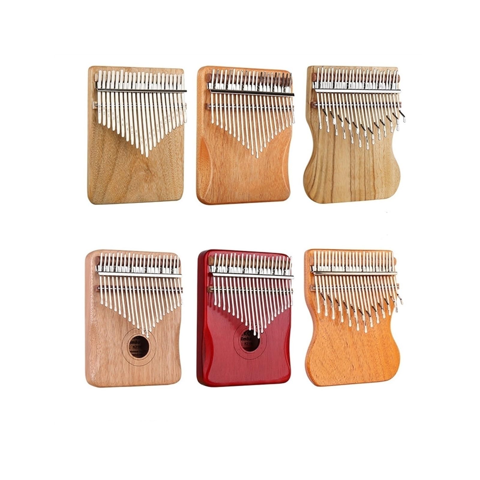 kalimba mini Płytowy mahoniowy fortepian w kolorze drewna 21-tonowy fortepian kciukowy kalimba przenośny instrument muzyczny dla początkujących