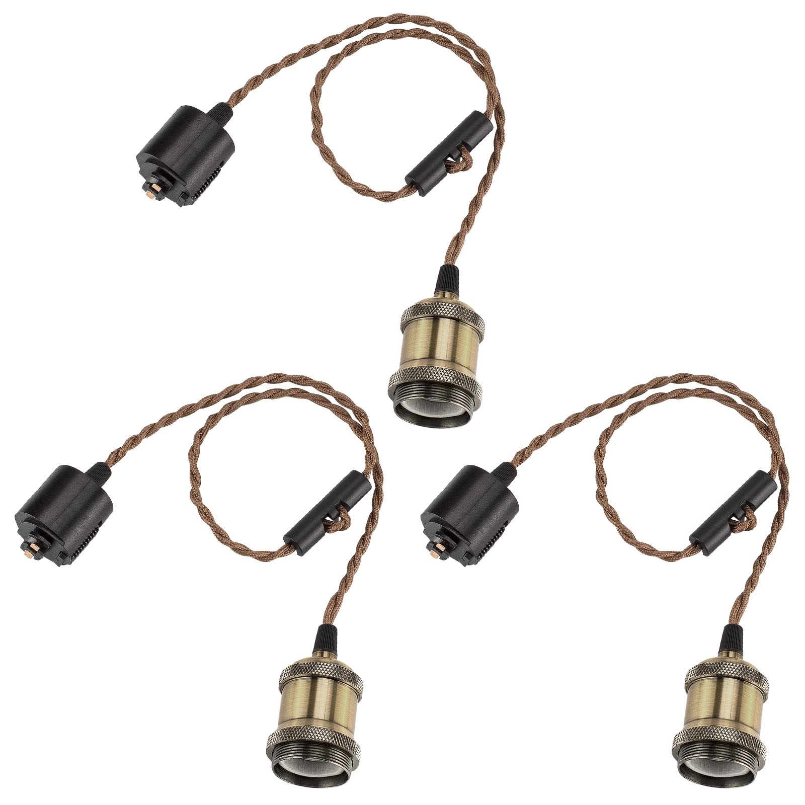 Amazon.co.jp : DiCUNO 1灯用ペンダントソケット 裸電球 E26口金 配線