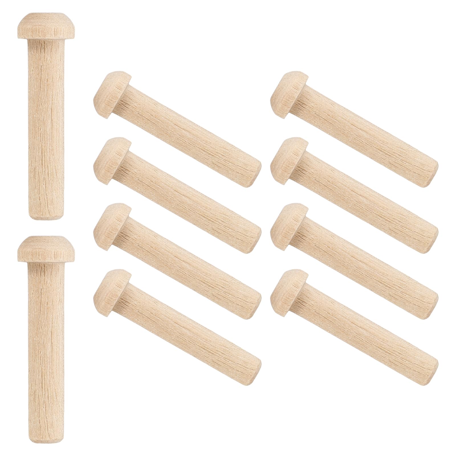 sourcing map Wooden Axle Pegs 5/16" Dia. 1-13/16" Length, Unfinished Wood Pegs for DIY Model Cars Trucks, 10pcs