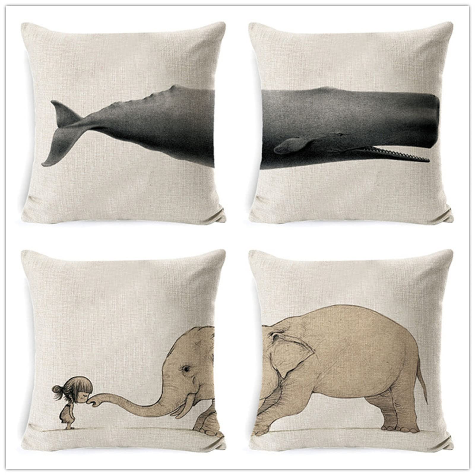 Housses Coussin Salon de Jardin Imperméables 70x70 Lin Lavable