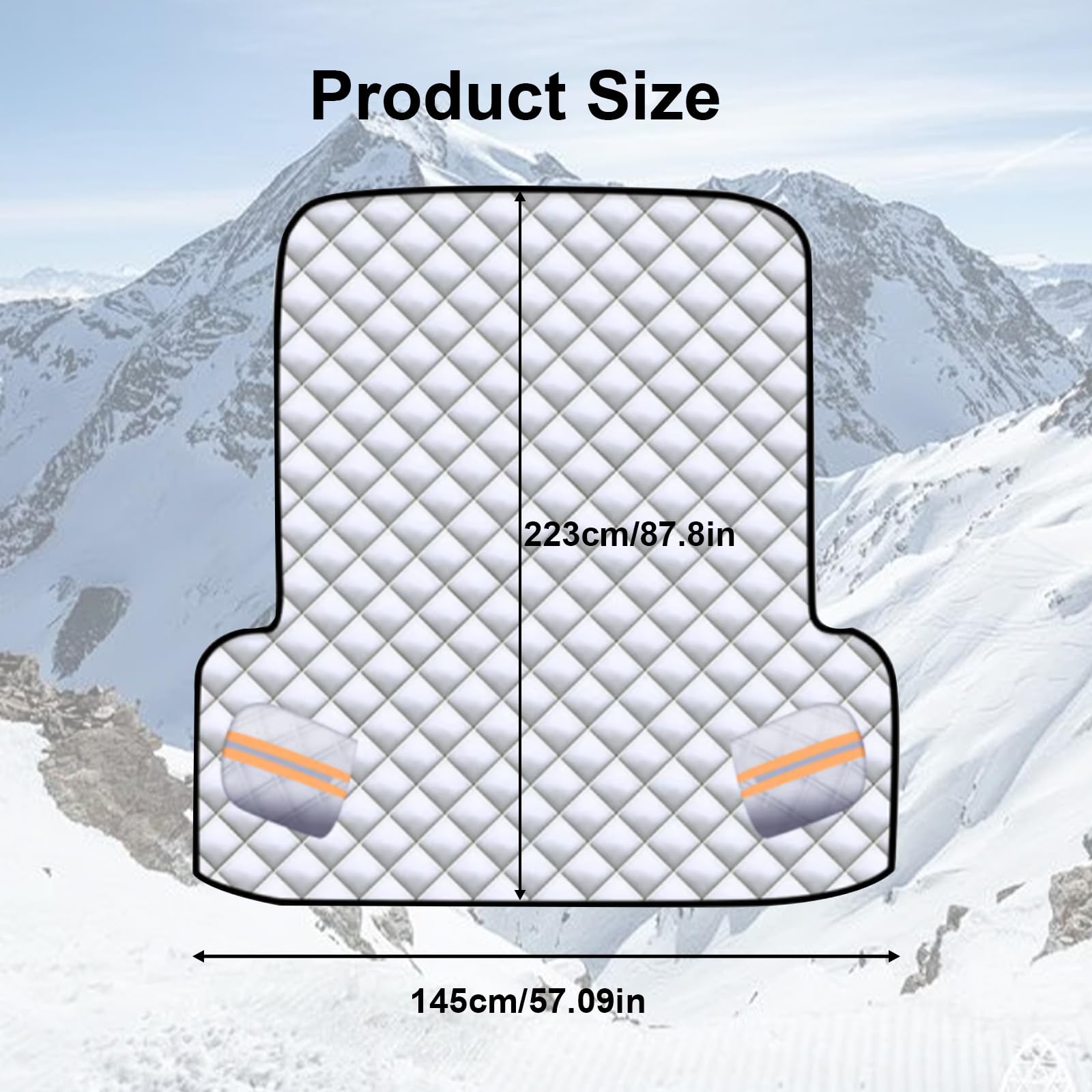 Frontscheibenabdeckung Auto Winter Frostabdeckung, Autoscheibenabdeckung Winschutzscheiben Abdeckung Groß, Frostabdeckung Sonnenschutz, 223cm x 145cm
