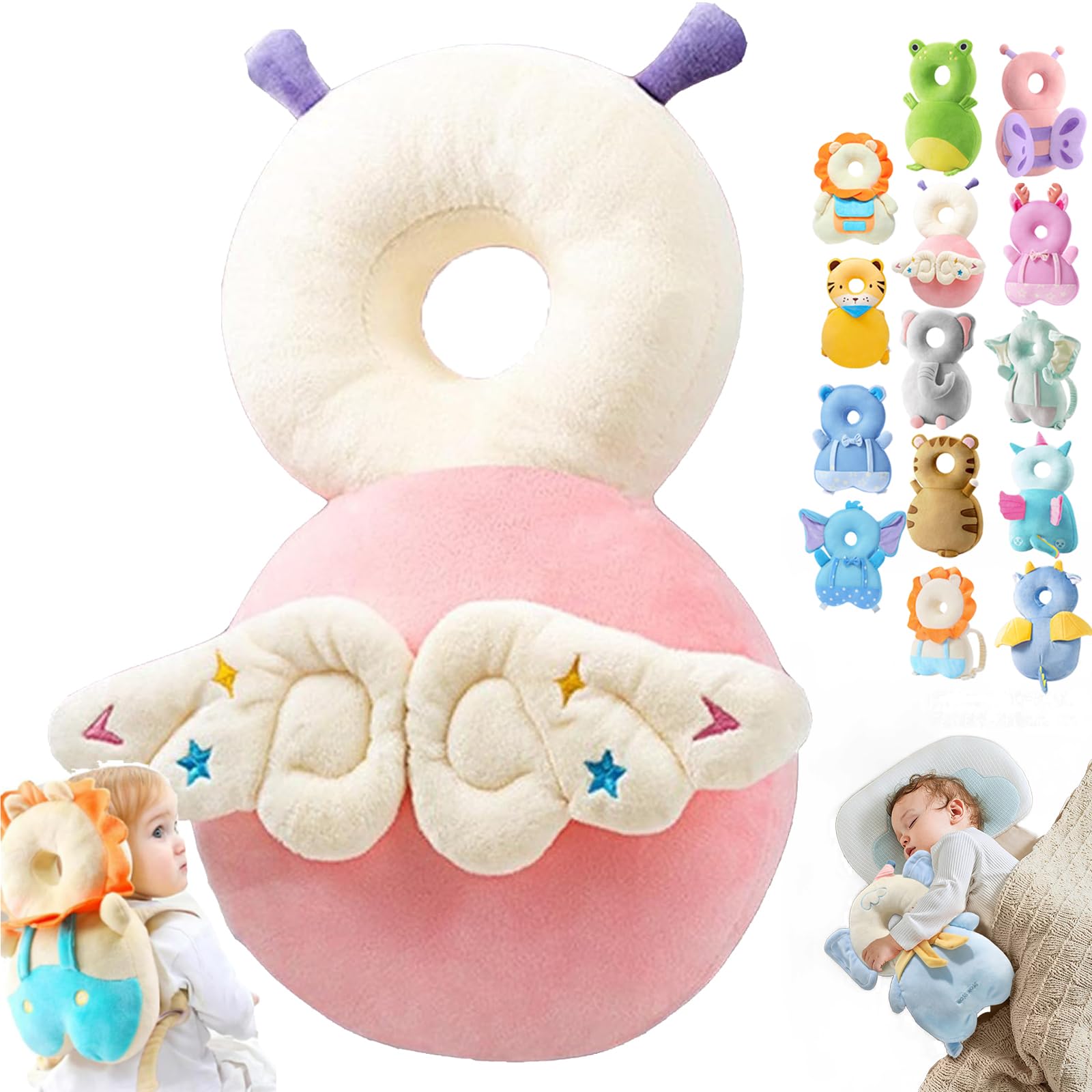 Wonder Baby Head Protector, Wonderbaby Head Protector, Baby Head Protector Backpack, Baby Backpack Head Protection Pillow, Baby Fall Back Head Protector for Baby Walking (Elves)