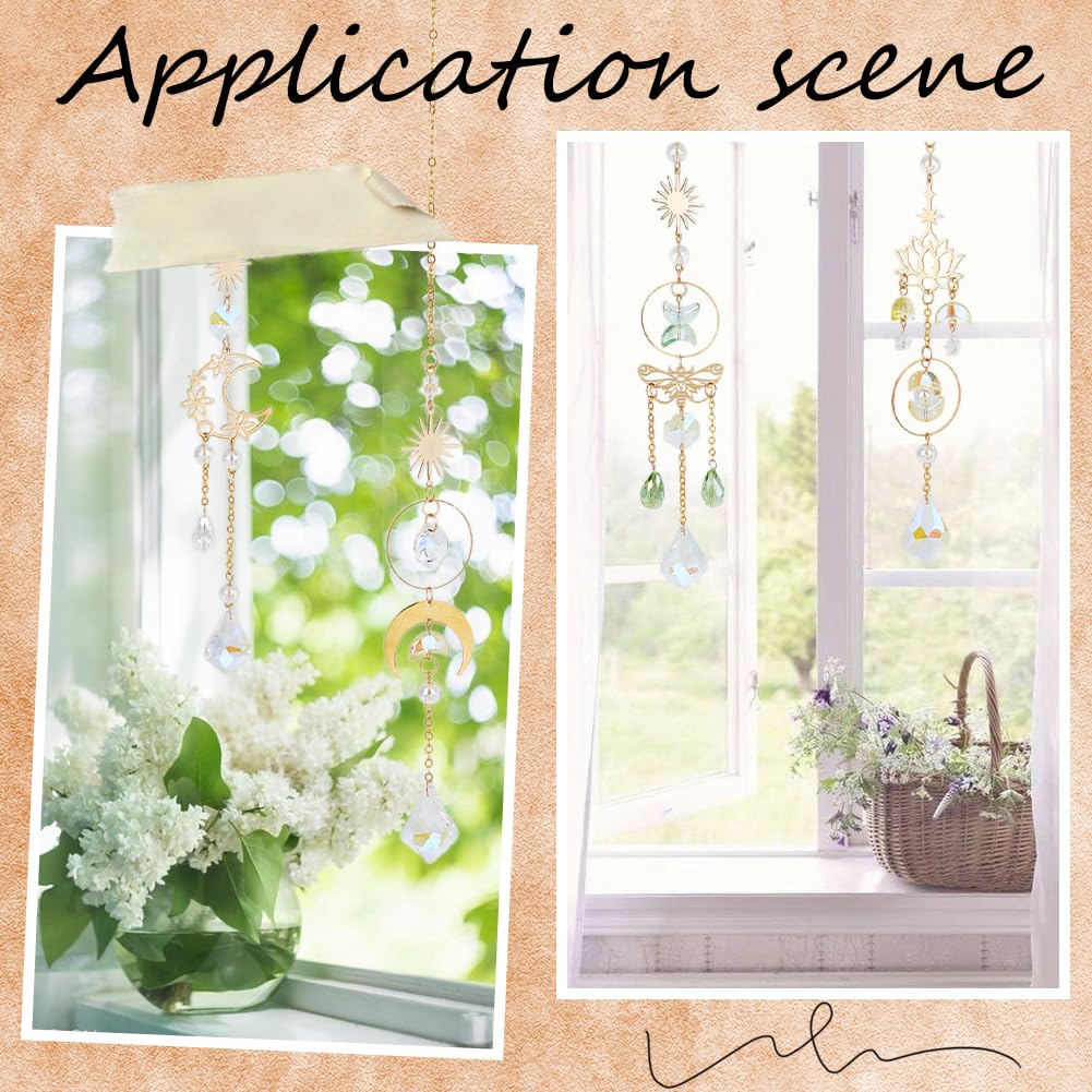 SUNNYCLUE 1 Boîte DIY 2 Ensembles Kit Attrape Soleil Lune Perles