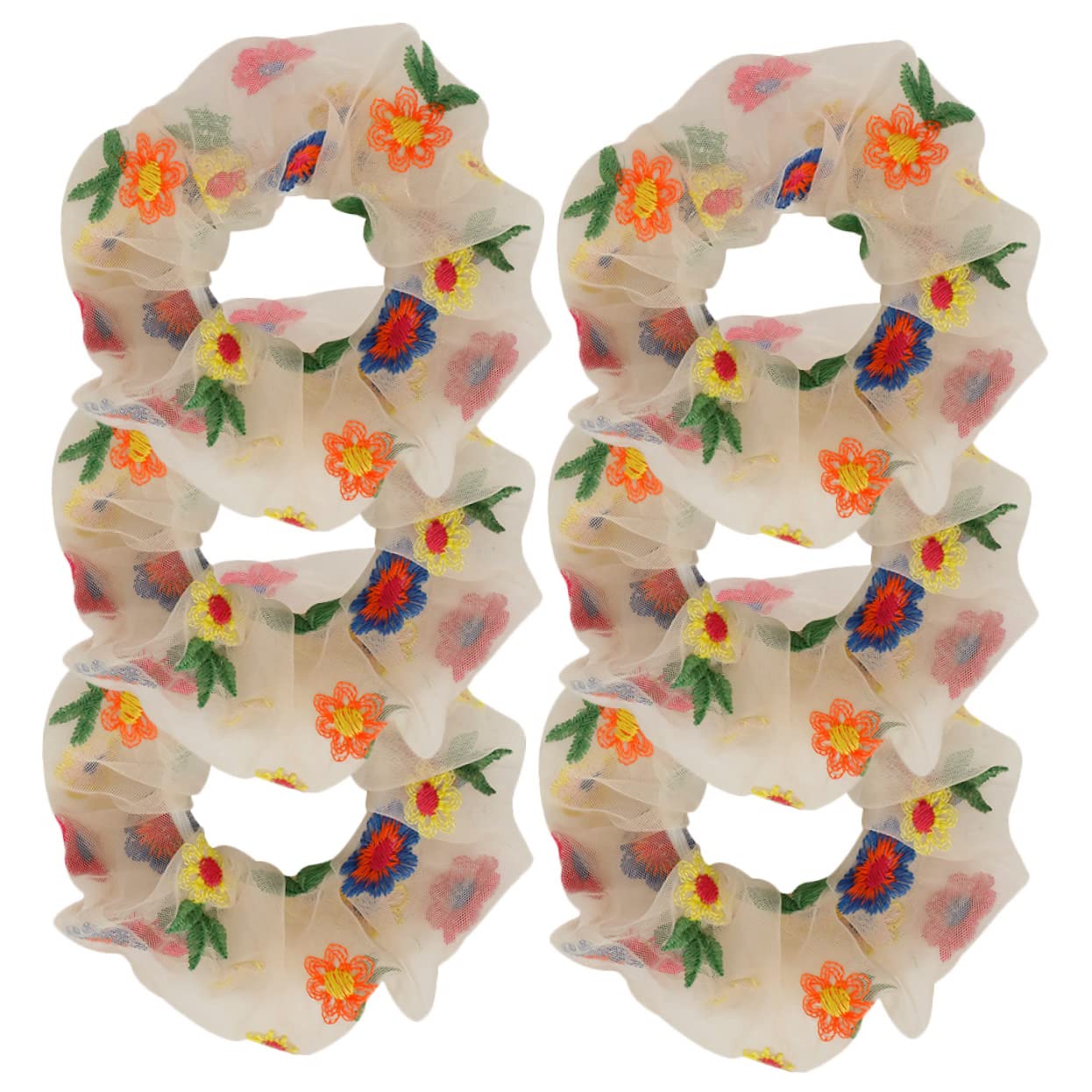 FOMIYES 24piezas Coleteros De Flores Bordadas Para Mujer y Niñas Accesorios De Pelo Elegantes y Versátiles Para Uso Diario y Fiestas