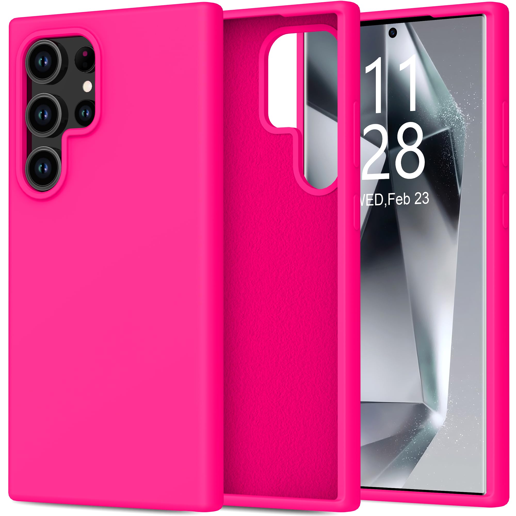 bemal for Samsung Galaxy S22 Ultra Case - Smooth Silky Liquid Silicone - Slim Fit Soft Microfiber Lining - Designed for Women and Girls - Shockproof